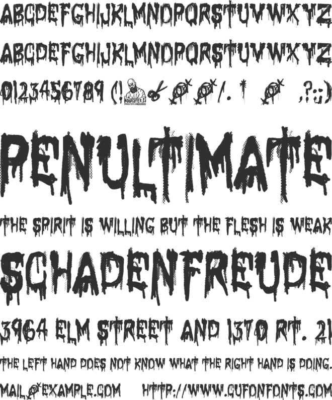 Nightmare in Bolloland font preview
