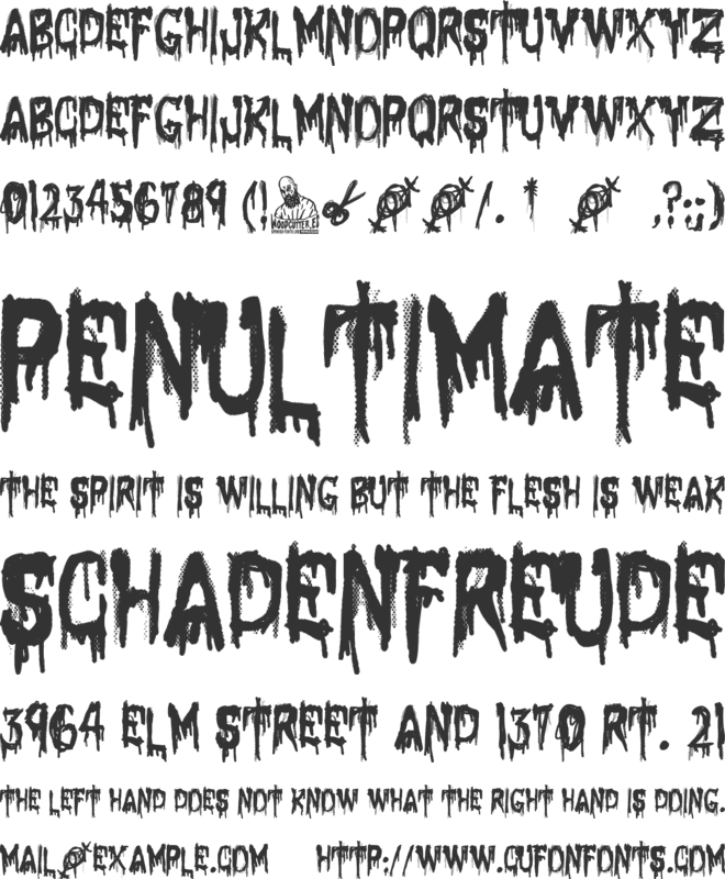 Nightmare in Bolloland font preview