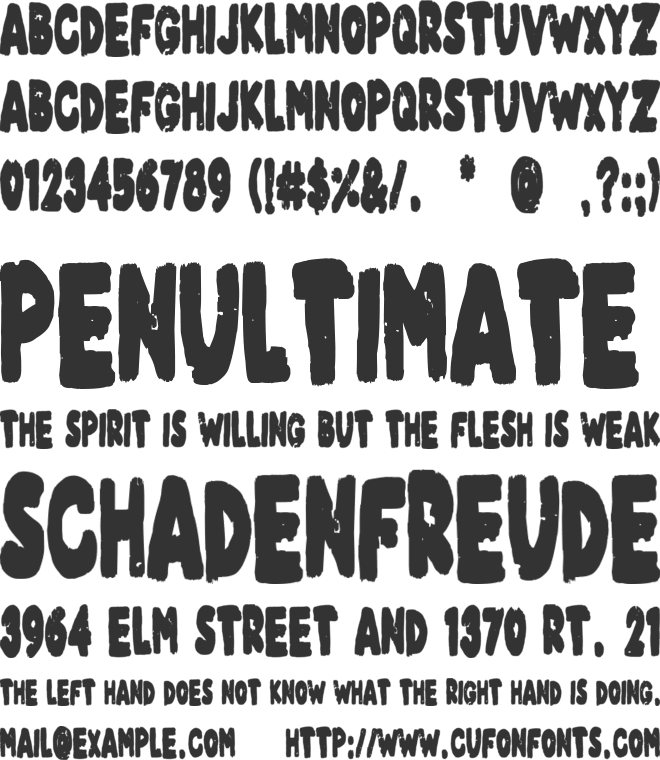 Terror Farm font preview