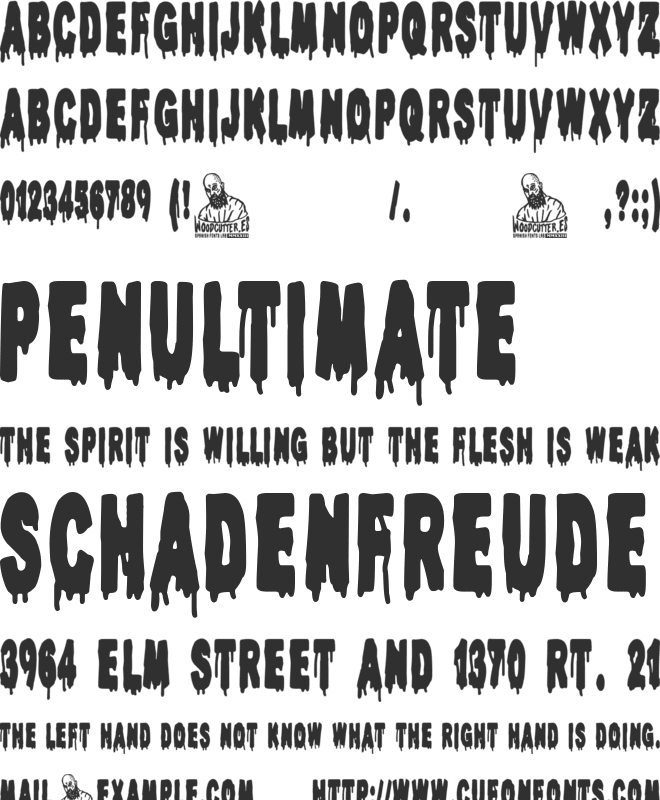 Toxic Cemetery font preview