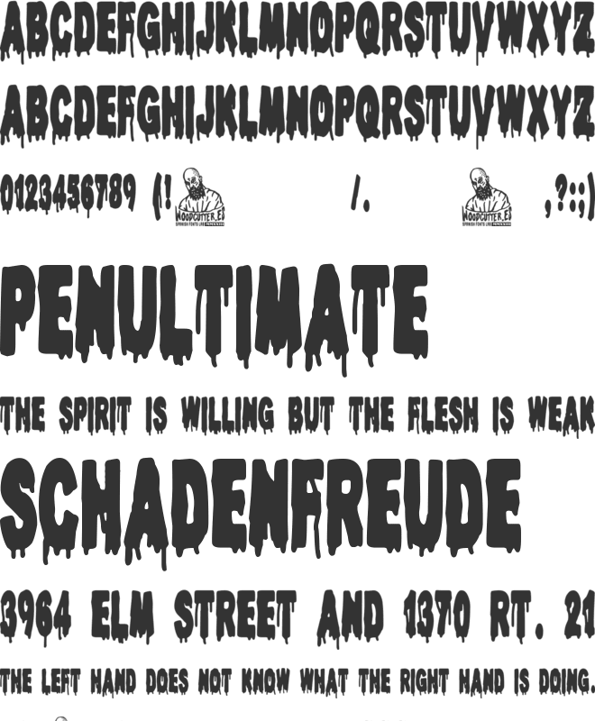 Toxic Cemetery font preview