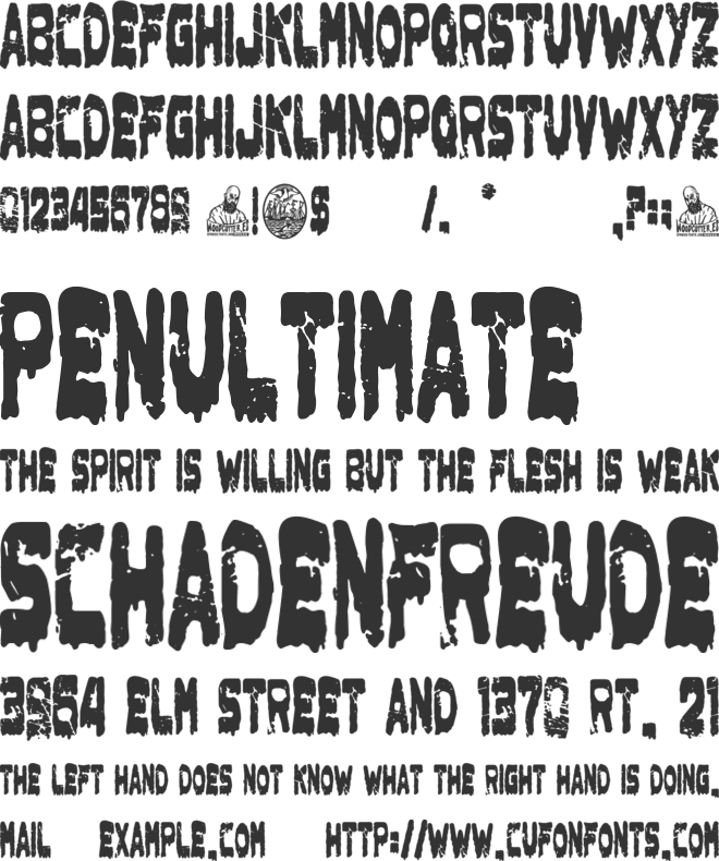 Death in Buenos Aires font preview