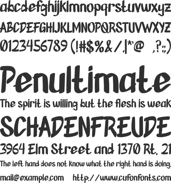 Panic Wall font preview