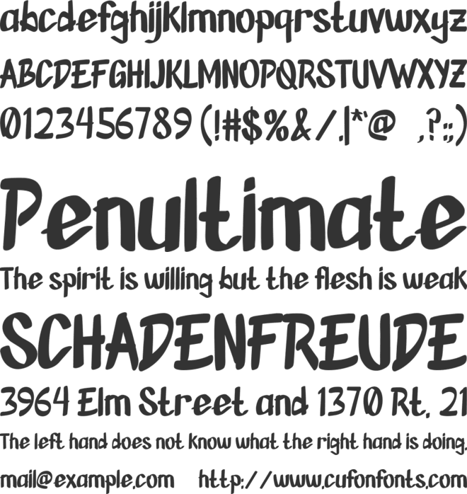 Panic Wall font preview