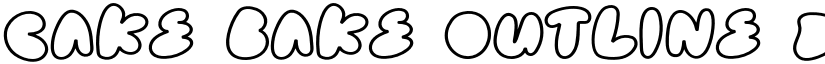 Cake Bake Outline Demo font