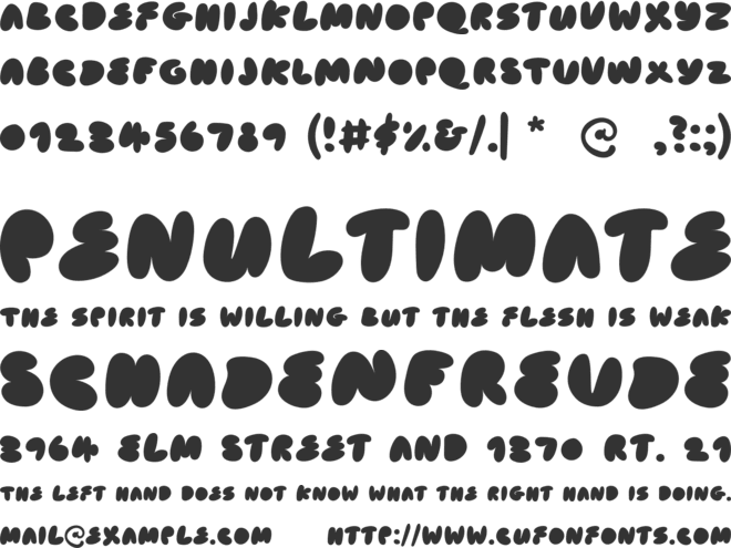 Cake Bake font preview