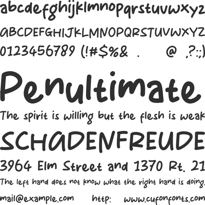 Happy Wednesday font preview