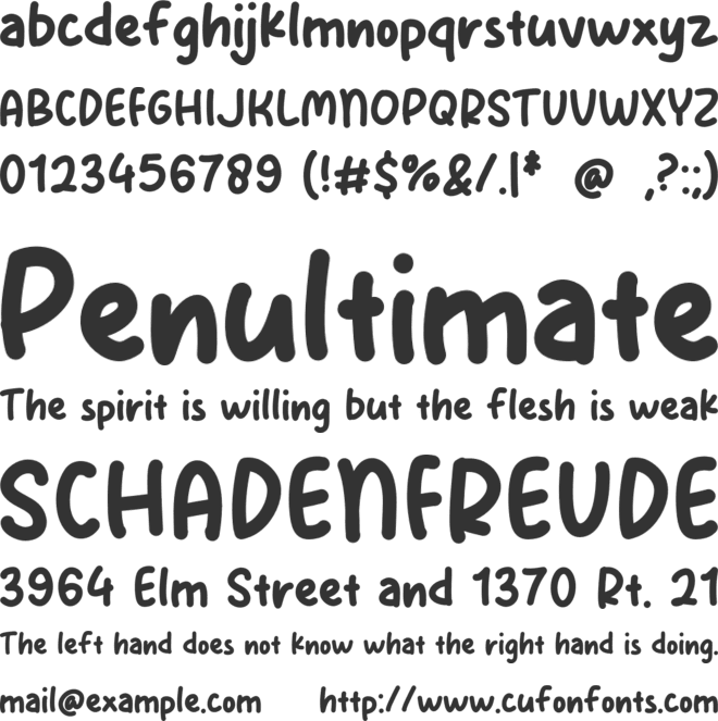 California Scene font preview