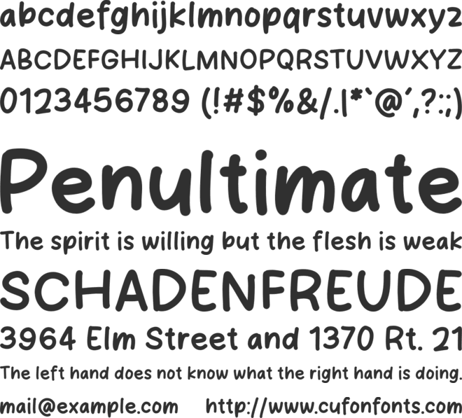 Cool School font preview