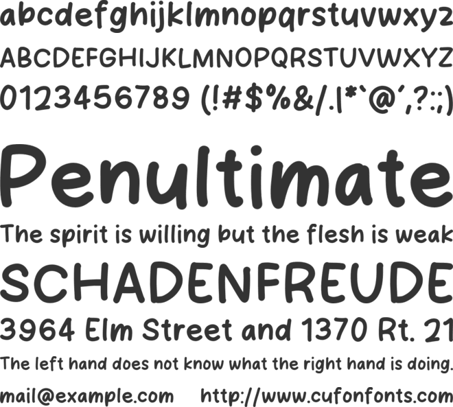 Cool School font preview