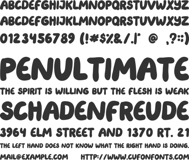 Bebalon Blue font preview