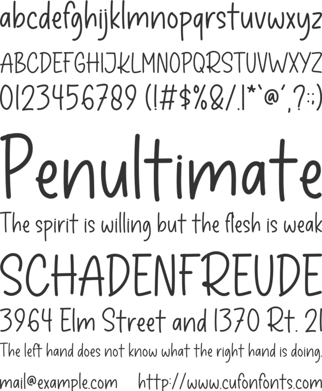 Kitchen Counter font preview