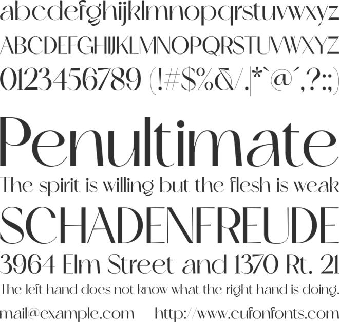 Skeina font preview