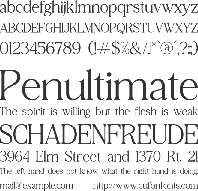 Samudera font preview