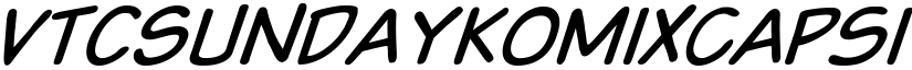 VTCSundaykomixcapsItalic font