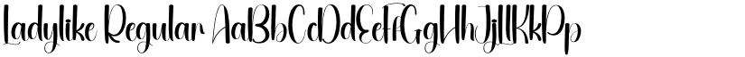 Ladylike Regular font