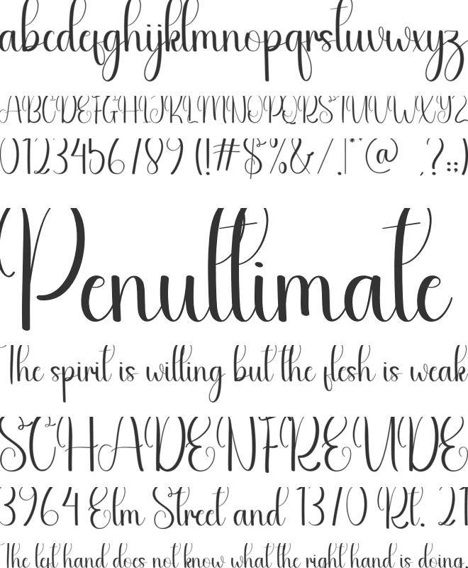 Cutting font preview