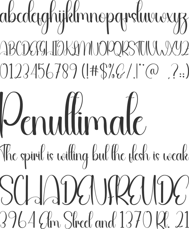 Countryside font preview