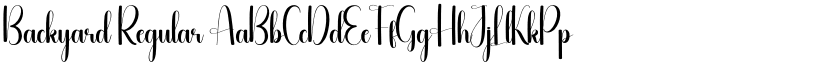 Backyard Regular font