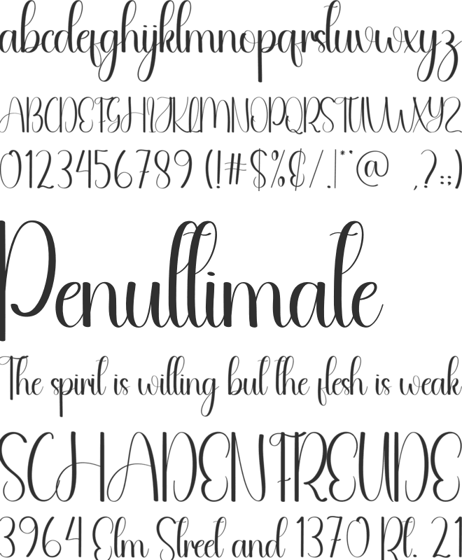 Backpack font preview