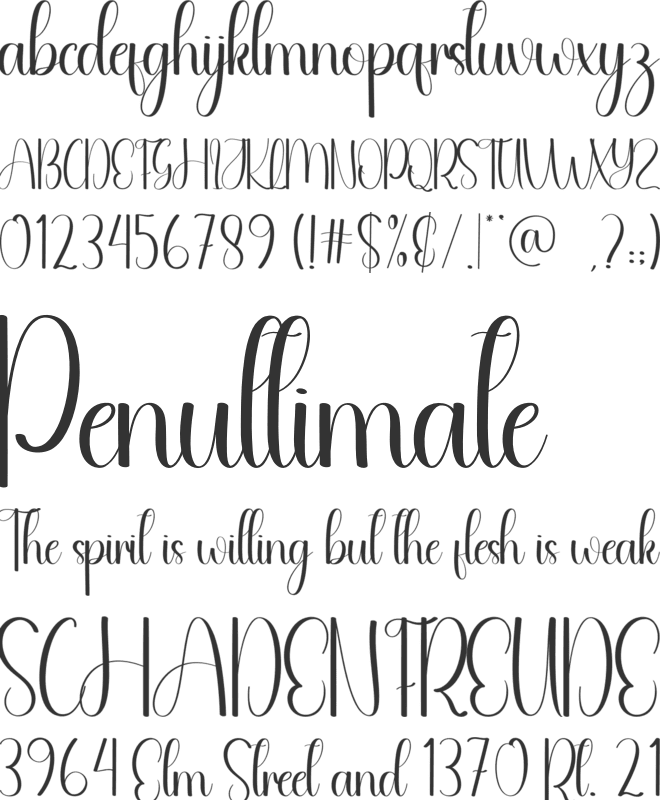 Backpack font preview