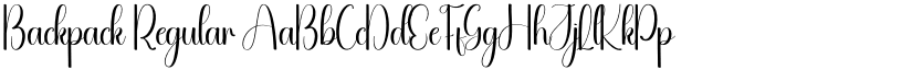 Backpack Regular font
