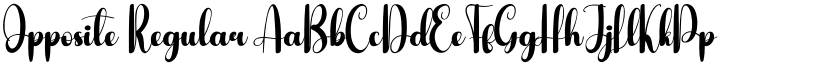 Opposite Regular font