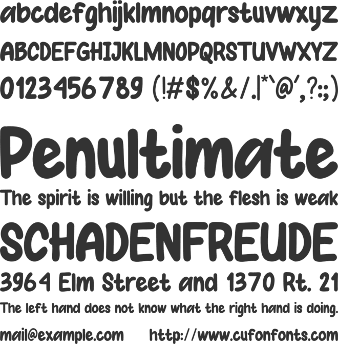 Bubble North font preview