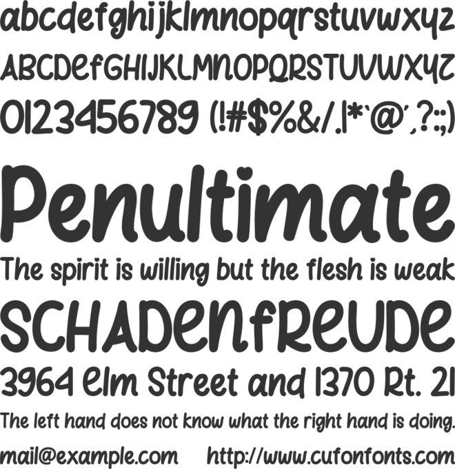 Lusiana font preview