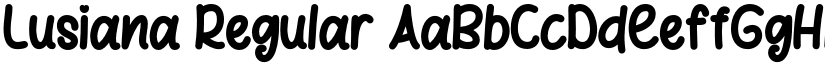Lusiana Regular font