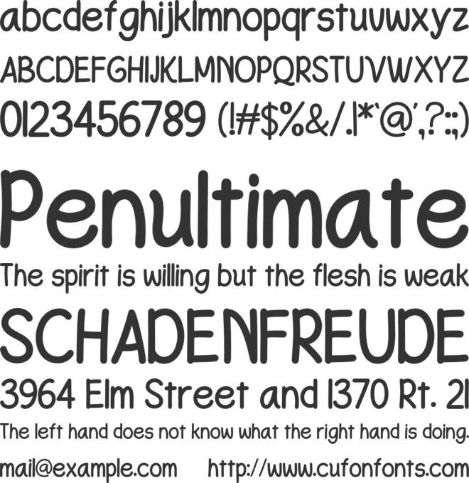 Kids Angel font preview