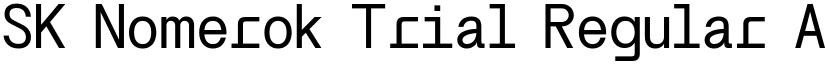 SK Nomerok Trial Regular font
