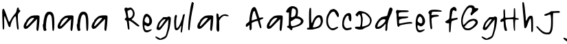 Manana Regular font