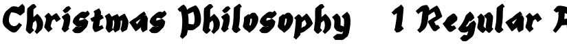 Christmas Philosophy - 1 Regular font