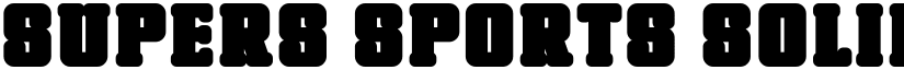 Supers Sports Solid II Regular font