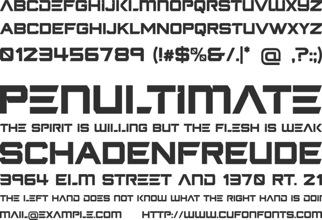 QEHADEX font preview