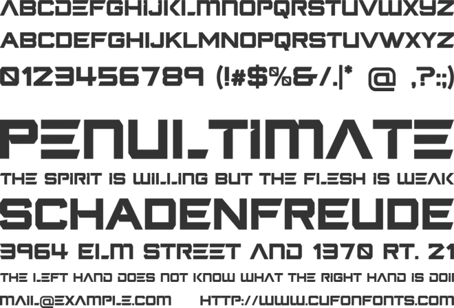 QEHADEX font preview