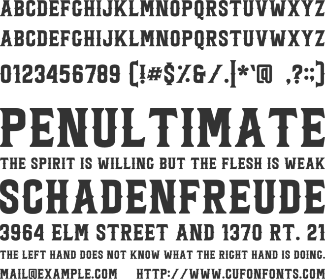 Barletta font preview