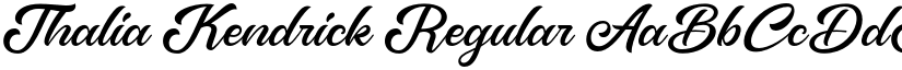 Thalia Kendrick Regular font