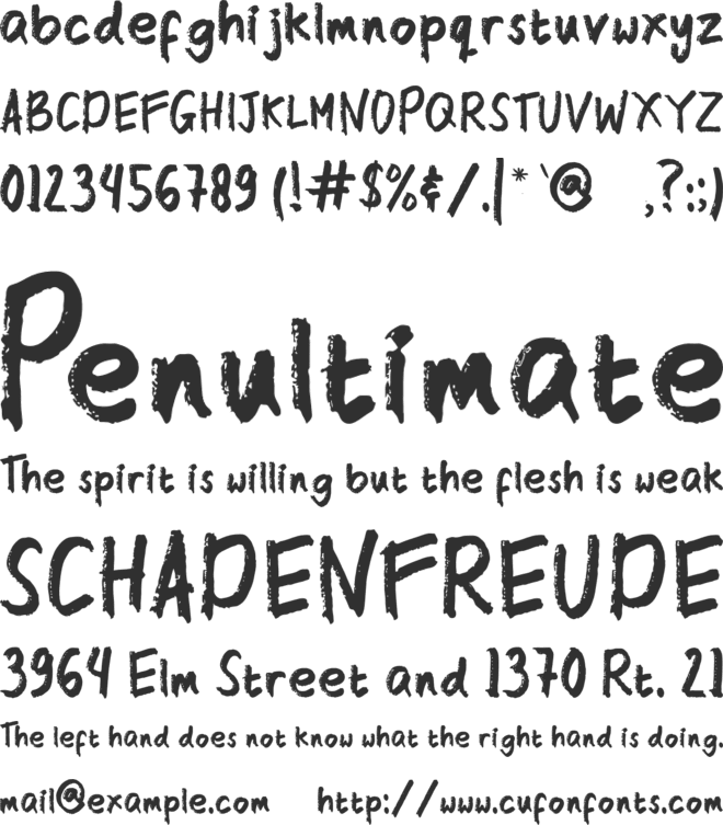 Poetirey font preview