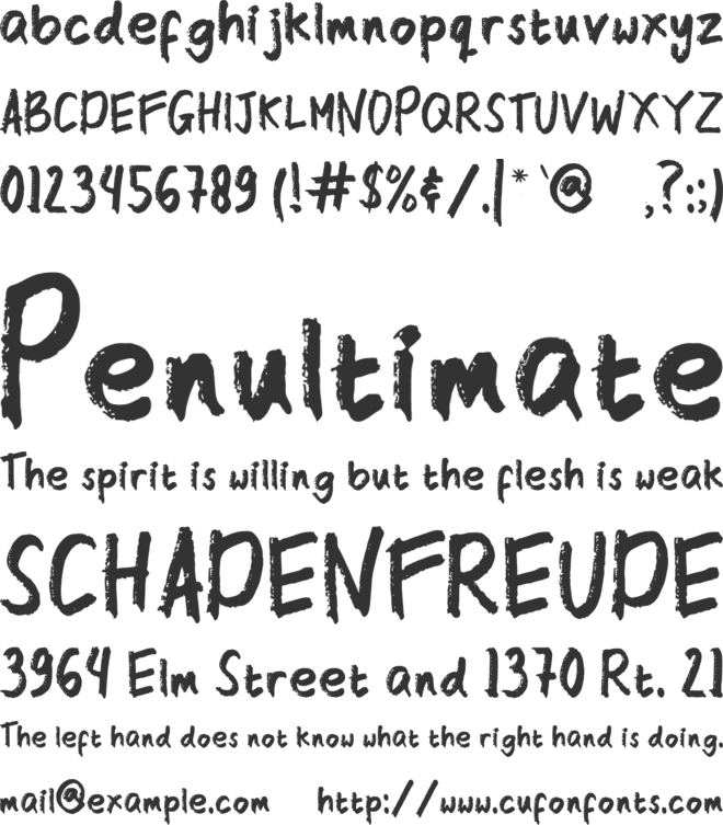 Poetirey font preview