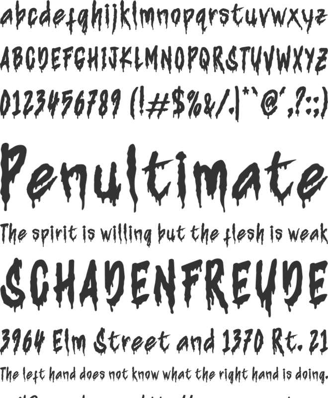 Bloodie Curse font preview