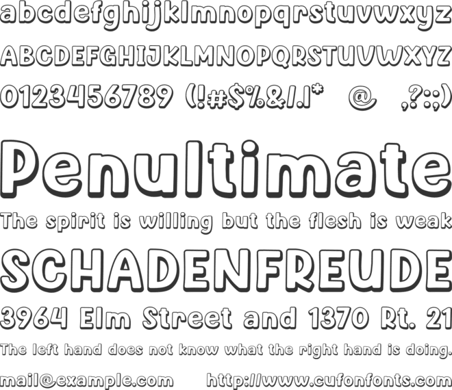 Amorria font preview