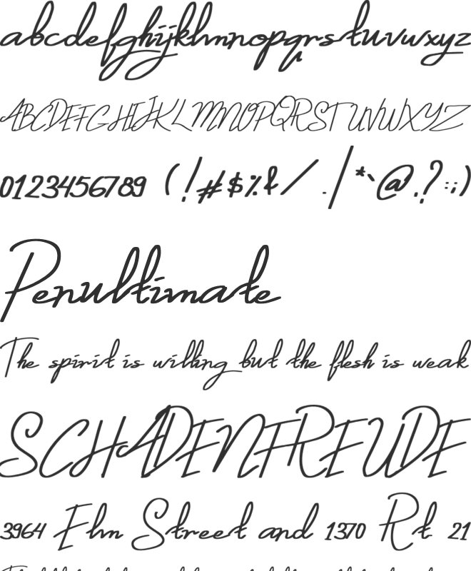 Ngatiyem Signature font preview