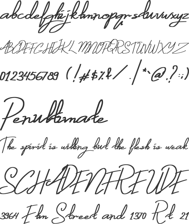 Ngatiyem Signature font preview