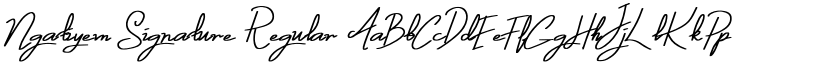 Ngatiyem Signature Regular font