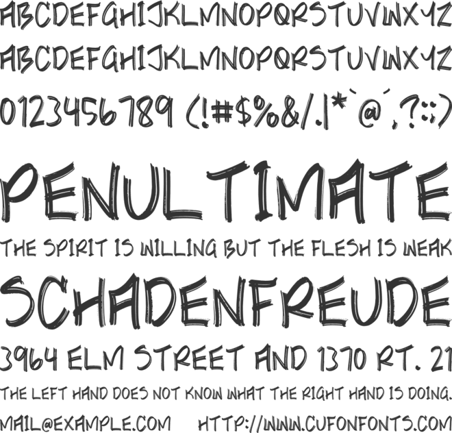 Twoligre font preview