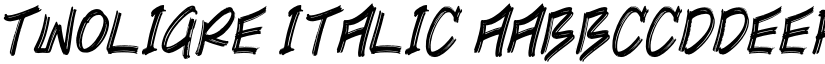 Twoligre Italic font