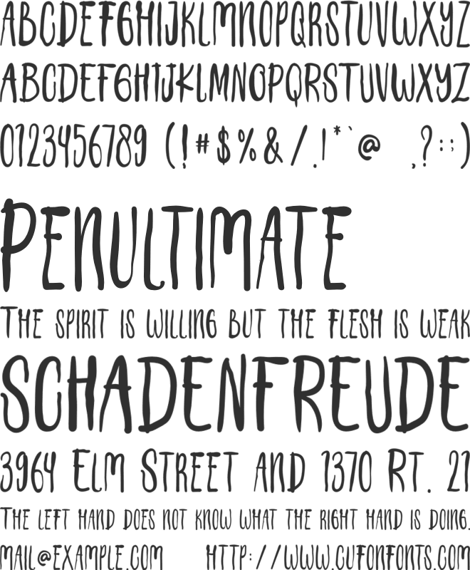 Scary October font preview