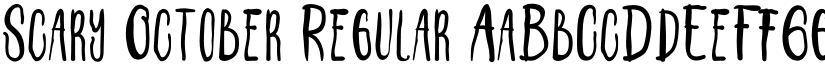 Scary October Regular font
